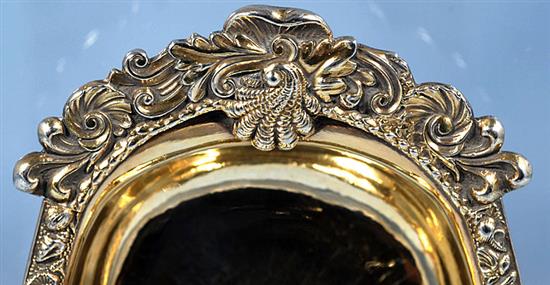 A George III silver and gilt pap boat, by George Knight, Length 151mm Weight 3.4oz/106grms